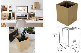 Produktbild Oxford Stifteköcher "Savana", aus Karton, natur aus Recycling-Karton, quadratisch, sicherer Stand