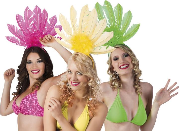 Produktbild Boland Samba Feder Kopfschmuck Neonfarbig: Tiara (haarreif)