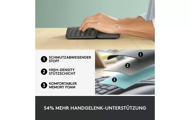 Actual product image Logitech Ergo K860 Split Keyboard for Business (CH, Wireless)