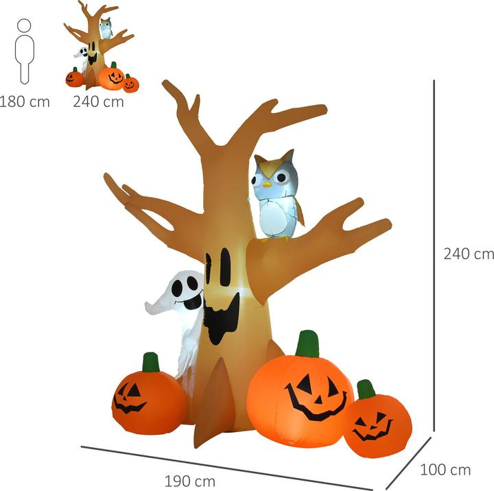Actual product image Homcom Halloween haunted tree with lighting