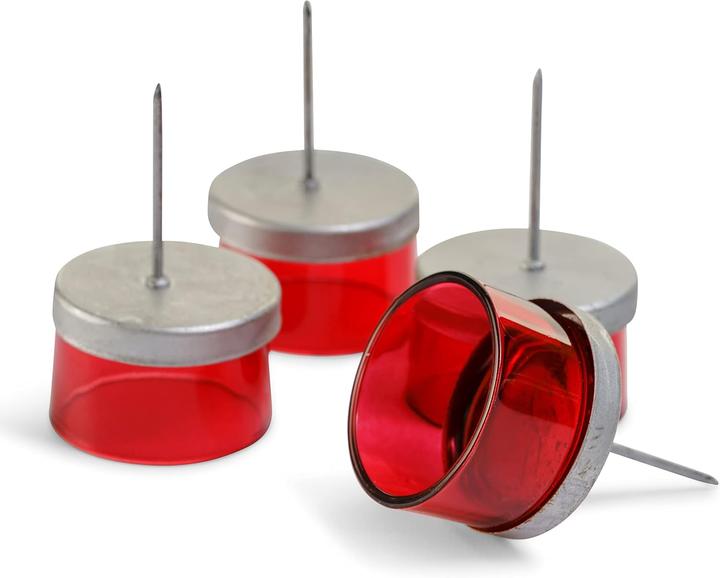 Produktbild Novaliv 8er-Set Teelichthalter rot - Kerzenhalter zum Stecken - Teelichtgläser - Adventskranz - 5cm (10 x 5 cm)