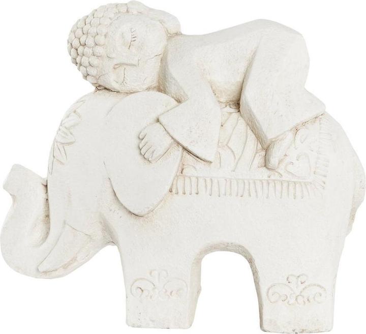 Actual product image DKD Home Decor Decorative figure White Oriental elephant 44 x 22 x 40 cm
