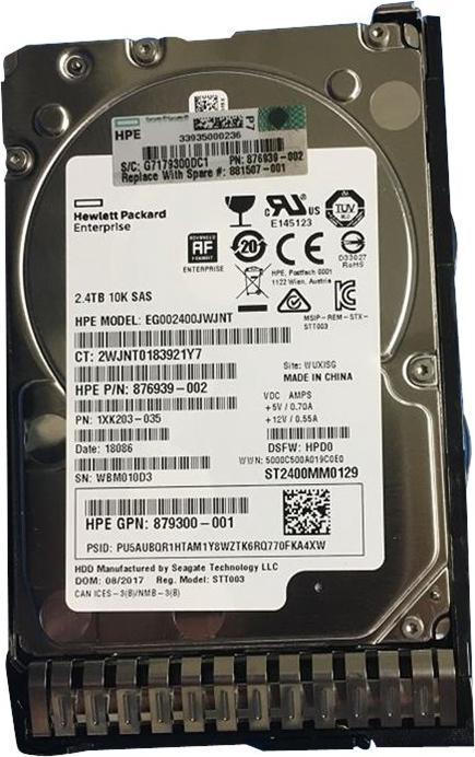 Produktbild HPE HDD 2.4TB 12G 10K SFF SAS SC (2.40 TB, 2.5")