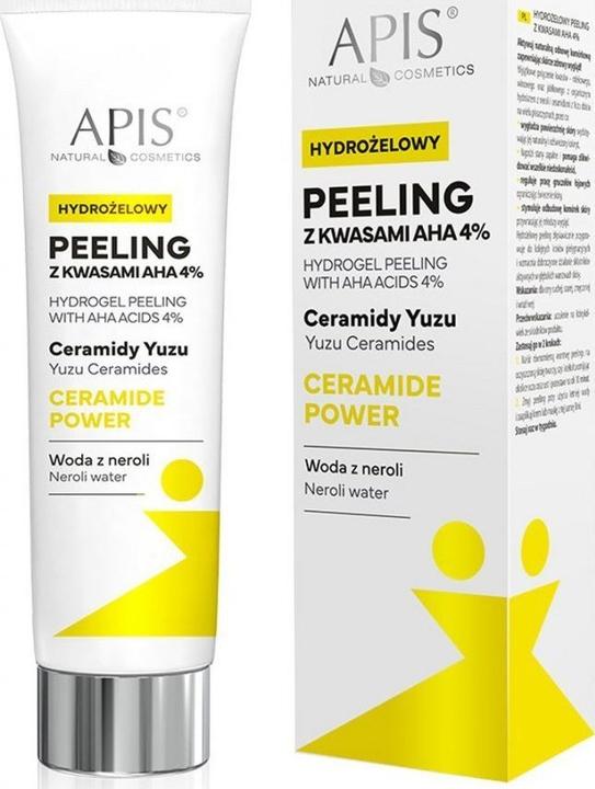 Apis Natural Cosmetics Ceramide Power hydrożelowy peeling do twarzy z kwasami AHA 4% 100ml (Gel, 100 ml)
