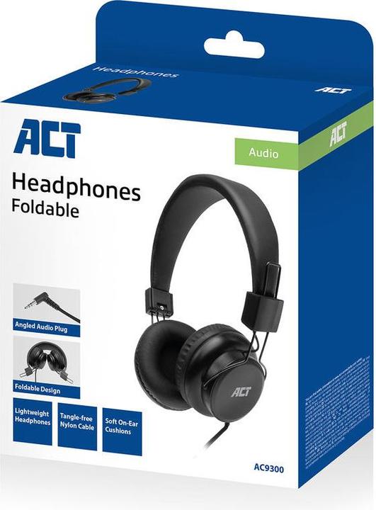 Produktbild Foldable stereo headphones with 3.5mm audio jack (Kabelgebunden)