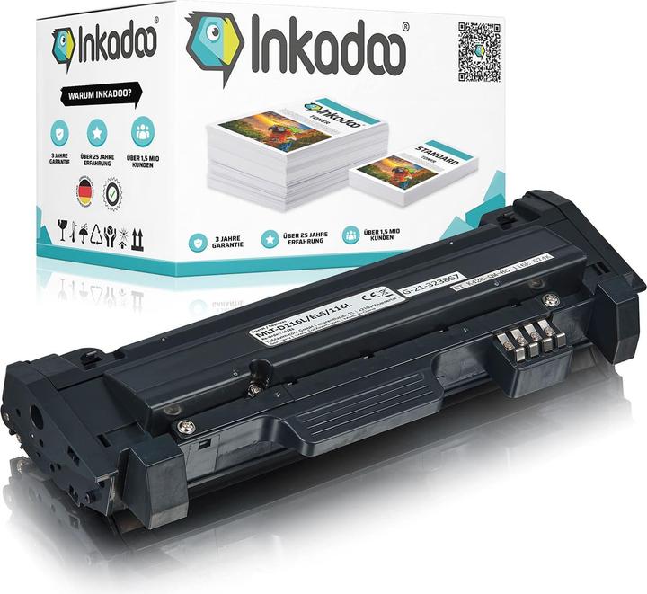 Actual product image Inkadoo Compatible toner to replace MLT-D116L/ELS / 116L fits Samsung SL-M 2620 SL-M 2625 SL-M (FC)