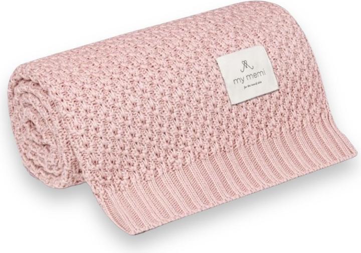 My memi Bambus Decke Chain| Powder Pink (100 x 80 cm)