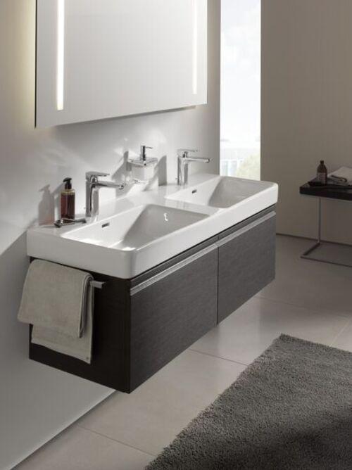 Produktbild Laufen PRO S Doppelwaschtisch, je 1 Hahnloch, mit Überlauf, 1200x460mm, H814966 (1250 mm, 235 mm)