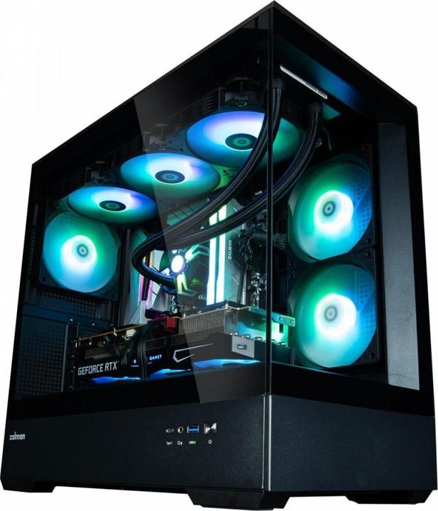 Produktbild Zalman GHE P30 V2 micro-ATX Geh??use Tempered Glass Panoramic View - Schwarz (mATX, Mini-ITX)