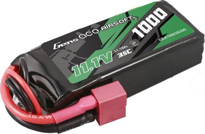 Image du produit Gens Ace 35C 1000mAh 3S1P 11.1V Airsoft Gun Lipo Battery with T Plug (11.10 V, 1000 mAh)