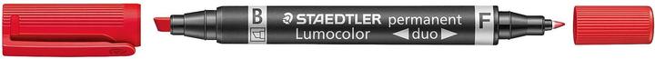 Actual product image Staedtler Lumocolor DUO 348 (Red, 0.60 mm, 10 x)