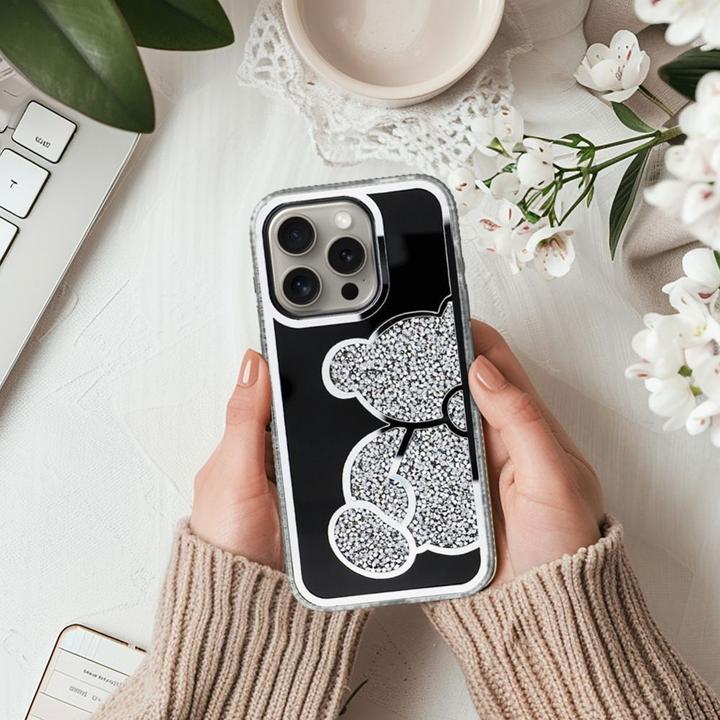 Produktbild OEM Back panel cover TEDDY BEAR Case for IPHONE 15 Pro Max silver (Apple iPhone 15 Pro Max)