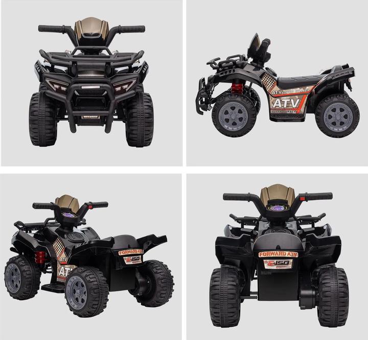 Produktbild Swisshandel24 Kinderelektro-Auto Elektro-Quad ATV LED, für 18-36 Monate Schwarz 70 x 42 x 45 cm (6 V)