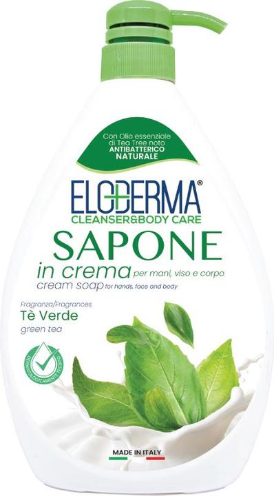 Actual product image Eloderma Handseife grüner Tee (Liquid soap, 1000 ml)