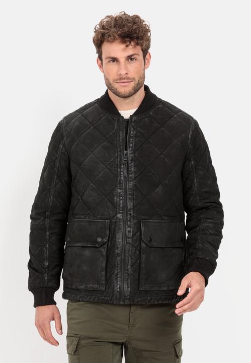 Produktbild Camel Active Leder-Steppjacke mit Strickkragen (50)