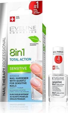 Eveline Cosmetics - Sensitive 8 In 1 Total Action Intensive Nail Hardener - Nail Hardener 12 Ml (12 ml)