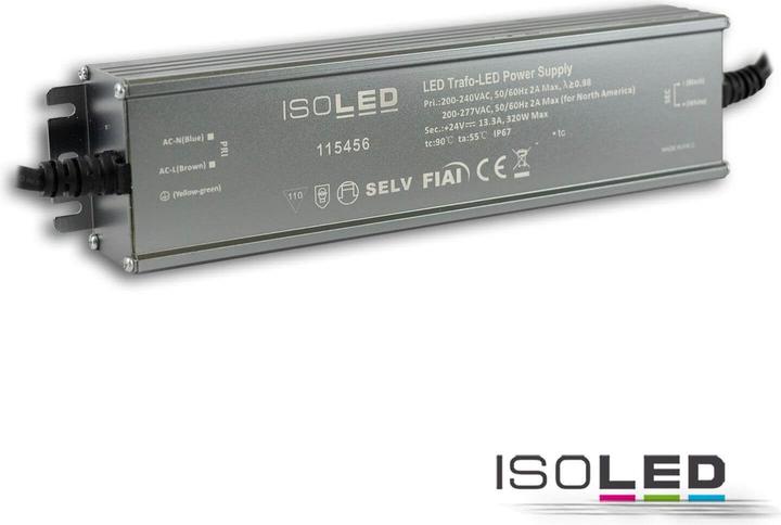 Produktbild Isoled LED Trafo V2, 24V/DC, 0-320W, IP67, SELV