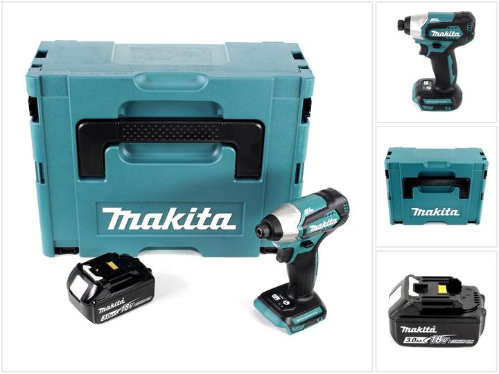 Image du produit Makita DTD 155 RF1 Perceuse visseuse à percussion sans fil et sans balai 18 V Li-Ion + 1x Batterie (Fonctionnement sur batterie)