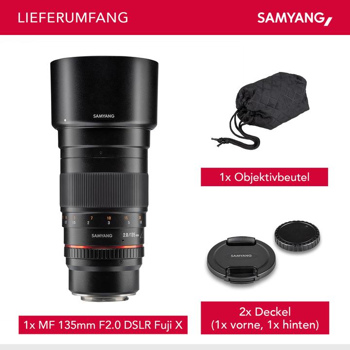Produktbild Samyang 135mm f/2-22 ED UMC, Fujifilm XF (Fujinon XF, Vollformat)
