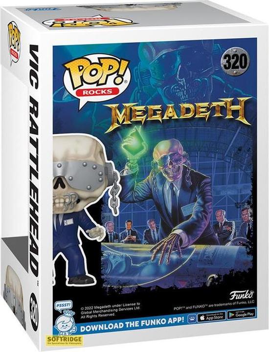 Actual product image Funko POP Megadeth Vic Rattlehead