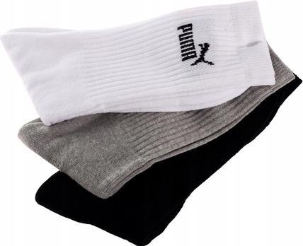 Actual product image Puma Unisex sports socks 3-pack, Multicoloured (325 - White / Grey / Black), 39-42 (39 - 42)