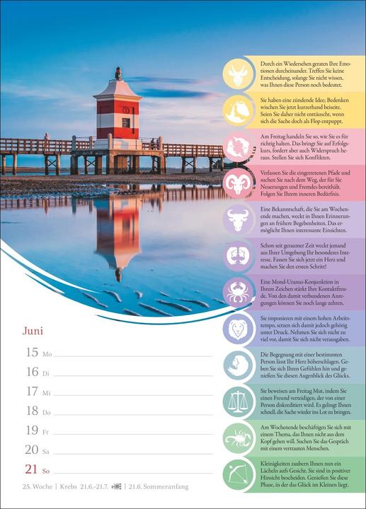 Produktbild Harenberg Horoskope Wochenkalender 2026 - Wochenkalender mit Prognosen für alle Sternzeichen (Deutsch)