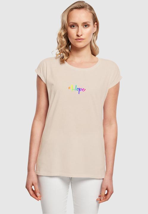 Produktbild Merchcode Ladies Hope Rainbow Extended Shoulder Tee - 116599 (5XL)
