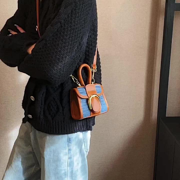 Immagine prodotto Only-Bags.Store Mini borsetta di tendenza con colori a contrasto, borsa crossbody carina e alla moda, cinghie