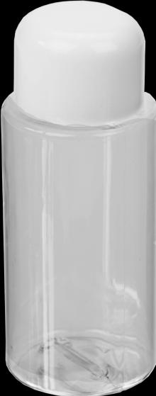 Produktbild Kosmetik-Flasche, Kunststoff, weisser Deckel, für 55 ml, Ø 3,5 cm, Höhe 8,5 cm