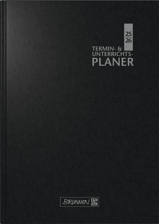 Lehrerkalender Überformat A5 Baladek-Einband schwarz 2025/2026 (17.5 x 24.5 cm, German)