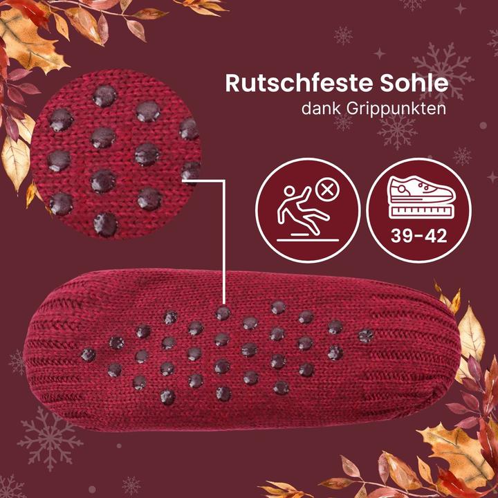 Immagine prodotto Hermex Hausschuhe Gr. 39-42 Wintersocken Kuschelsocken Fuzzy-Socken Pantoffeln (39, 40, 41, 42)