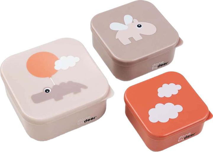 Produktbild Done by Deer Snackbox-Set 3-er Pack Happy clouds Rosa