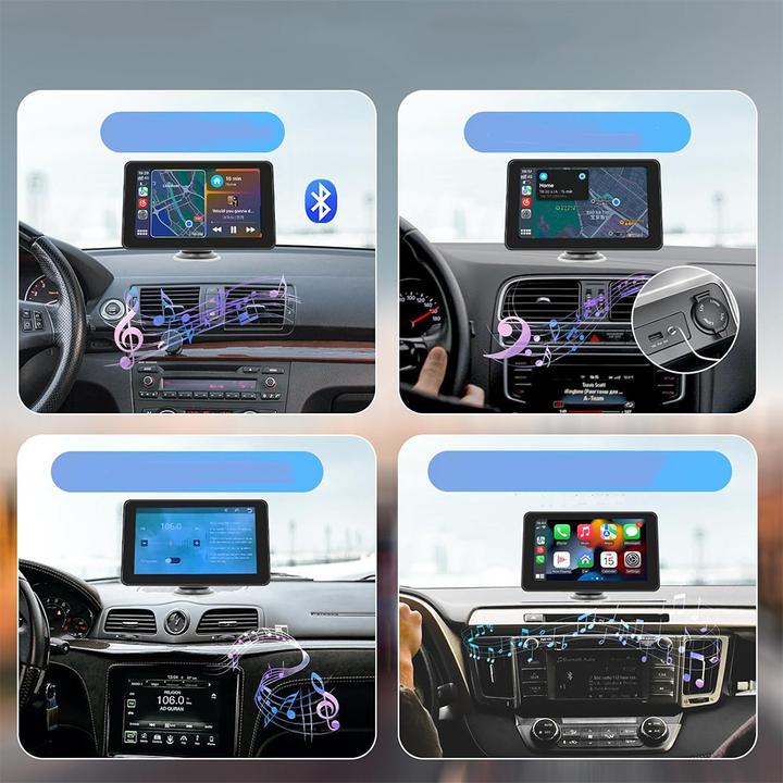 Actual product image Werkstein Digitales Autoradio FM Transmitter, MP5, Bluetooth, CarPlay, Android Auto (Android car, MirrorLink, Apple Carplay)