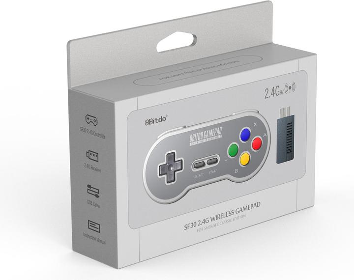 Image du produit 8bitdo SF30 Gamepad (SNES Classic, Switch, Android, Mac)