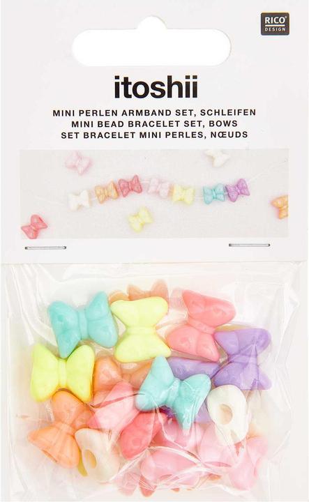 Produktbild Rico Mini Perlen Armband Set, Schleifen 7 x 11.5 cm, PMMA, PVC, PU
