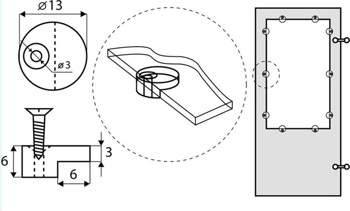 Produktbild OK-Line Spiegel- oder Glashalter (100 Stk.)