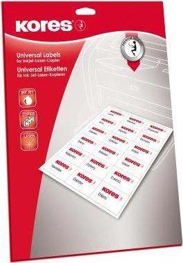 Actual product image Kores Folder spine labels, 190 x 61 mm, white wide, short