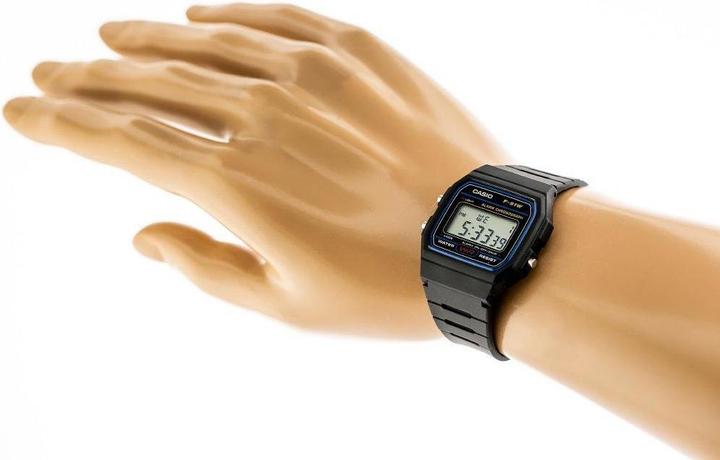 Actual product image Casio F-91W-1YER (zd086a) - CLASSIC (Digital watch, 38.20 mm)