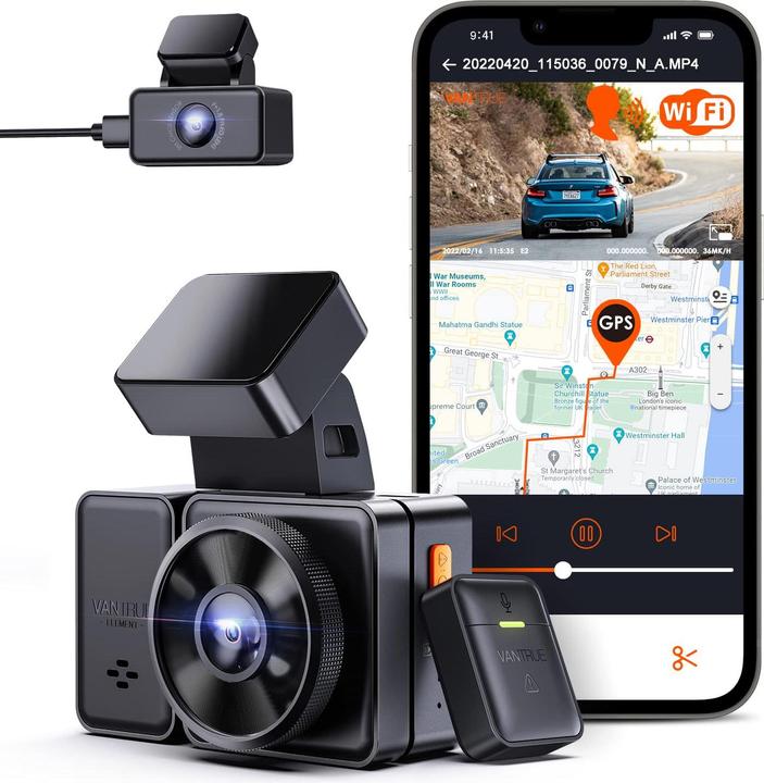 Produktbild Vantrue E2 Dual 1944P Dashcam (Eingebautes Mikrofon, Nachtsicht, Eingebautes Display)