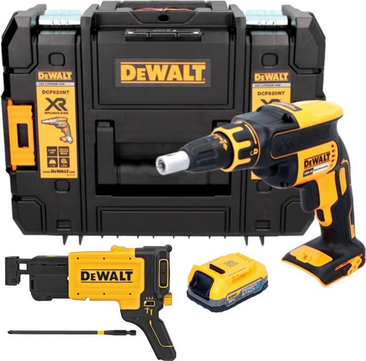 Productafbeelding DeWalt DCF 620 NT accuschroevendraaier voor droge montagebouw 18 V 30 Nm borstelloos + 1x Powerstack accu (Oplaadbare batterij)