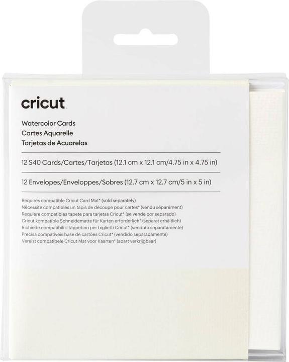 Image du produit Cricut watercolor cards S40 12 pieces (P) (12,5 x 12,5 cm, 12 x)