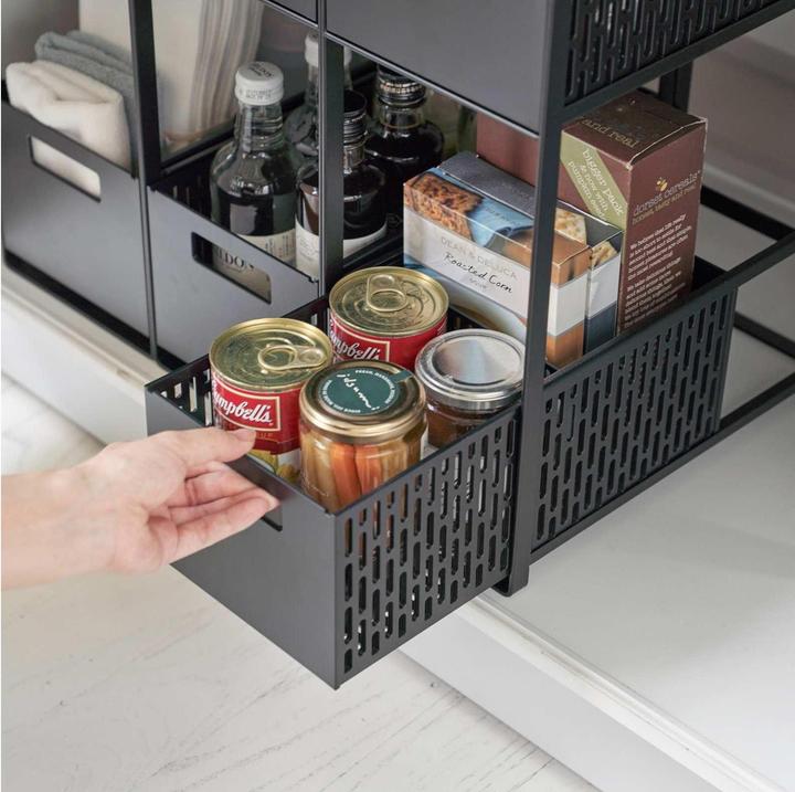Actual product image Yamazaki Storage baskets with stand TOWER (1 x)