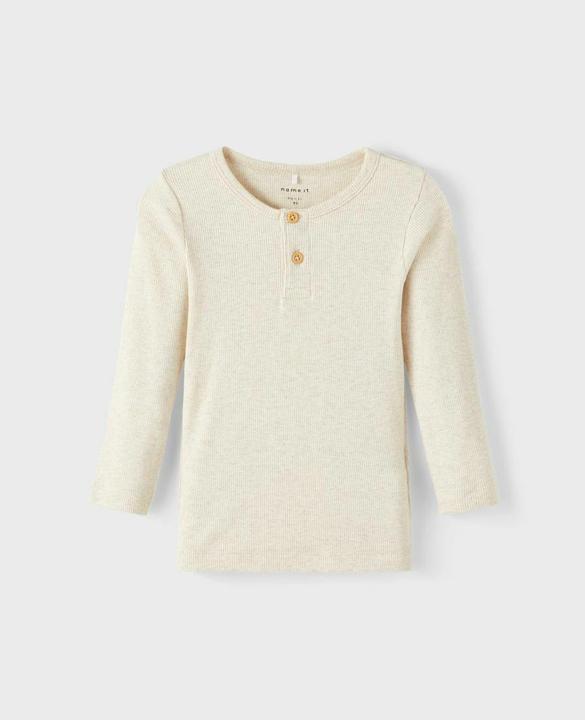 Actual product image Name it Buttoned ribbed top with long sleeves (104)