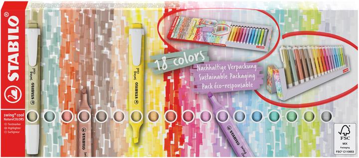 STABILO Swing Cool Nature Colors (Mehrfarbig, 4 mm, 18 x)