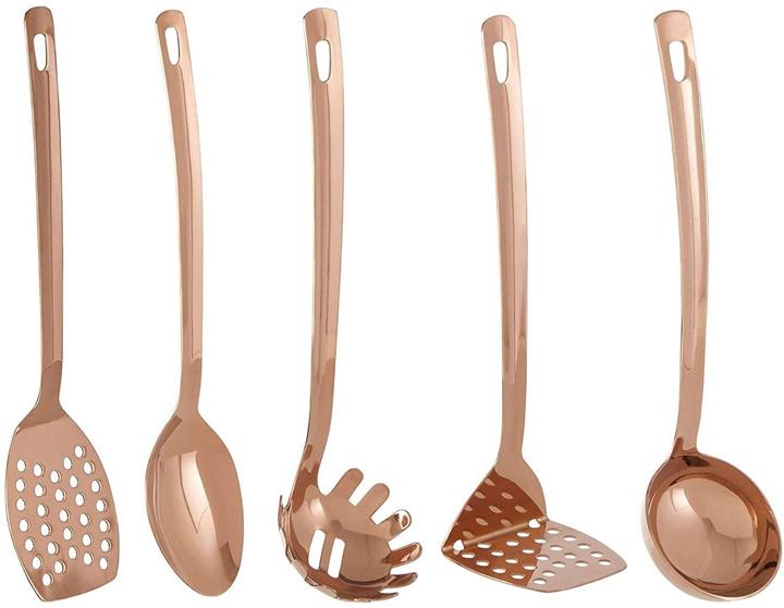 Produktbild Fifty five south 5-teiliges Küchenutensilien-Set Freja aus Edelstahl, Roségold