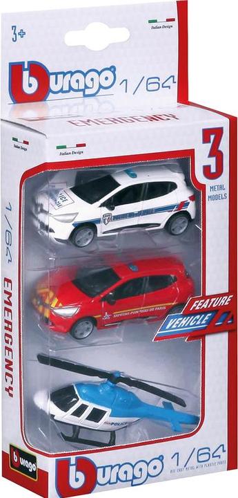 Image du produit Burago PACK 3 VEHICULES DE SECOURS 1/64EME