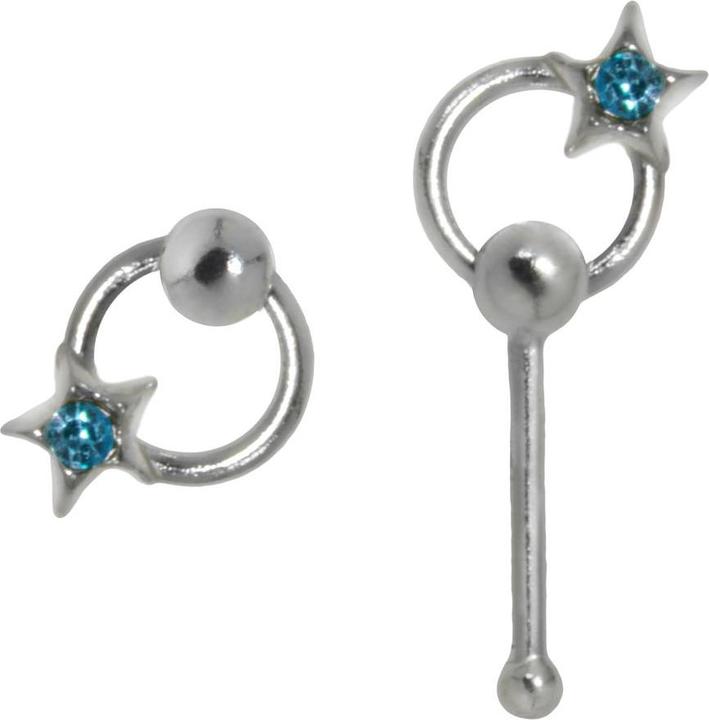 Bijouteria Nasenpiercing (Kristall, Silber 925)