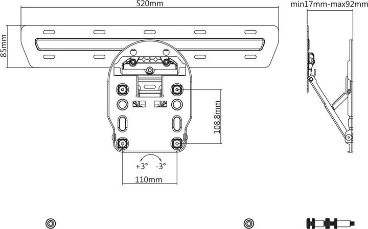Actual product image Value No Gap (Wall, 65", 50 kg)
