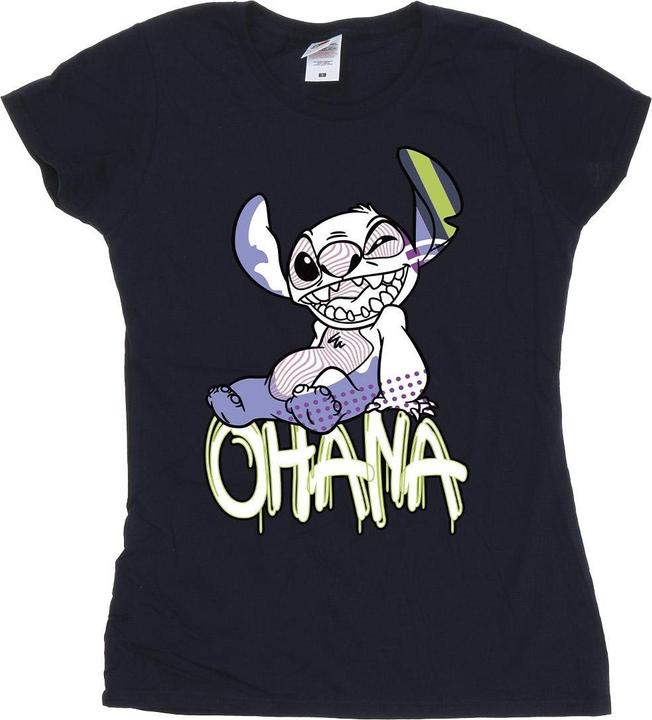 Disney Lilo And Stitch Ohana Graffiti TShirt (L)