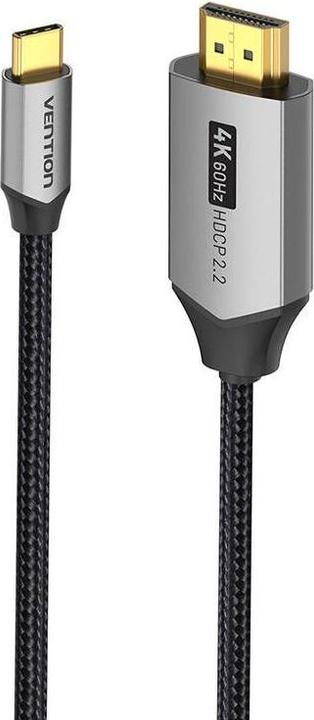 Actual product image Vention USB-C to HDMI Cable 2m CRBBH (Black) (2 m, HDMI)